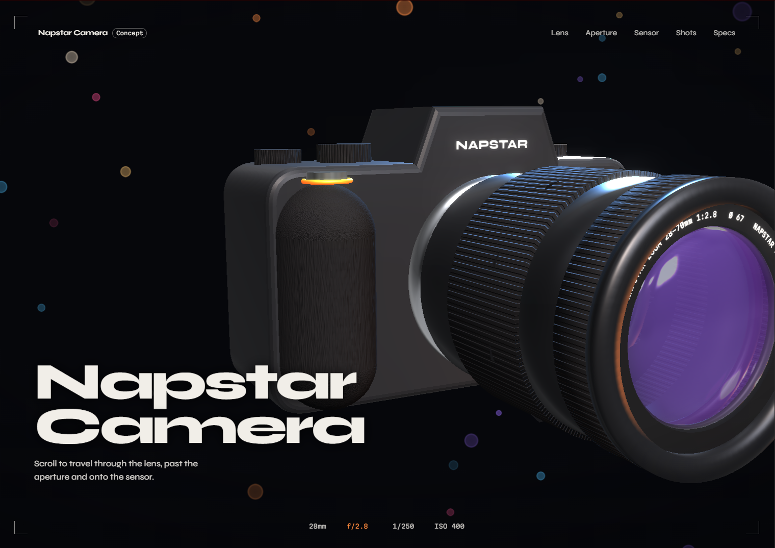 Napstar Camera website screenshot